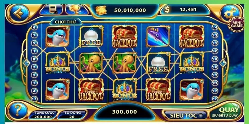 Slot game thủy cung mang đến hình ảnh sống động đầy màu sắc